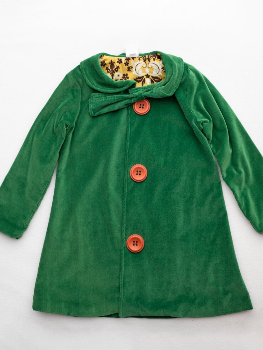 Persnickety girls' green velvet set (jacket and knickers)